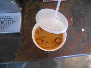 Iced Kona coffee